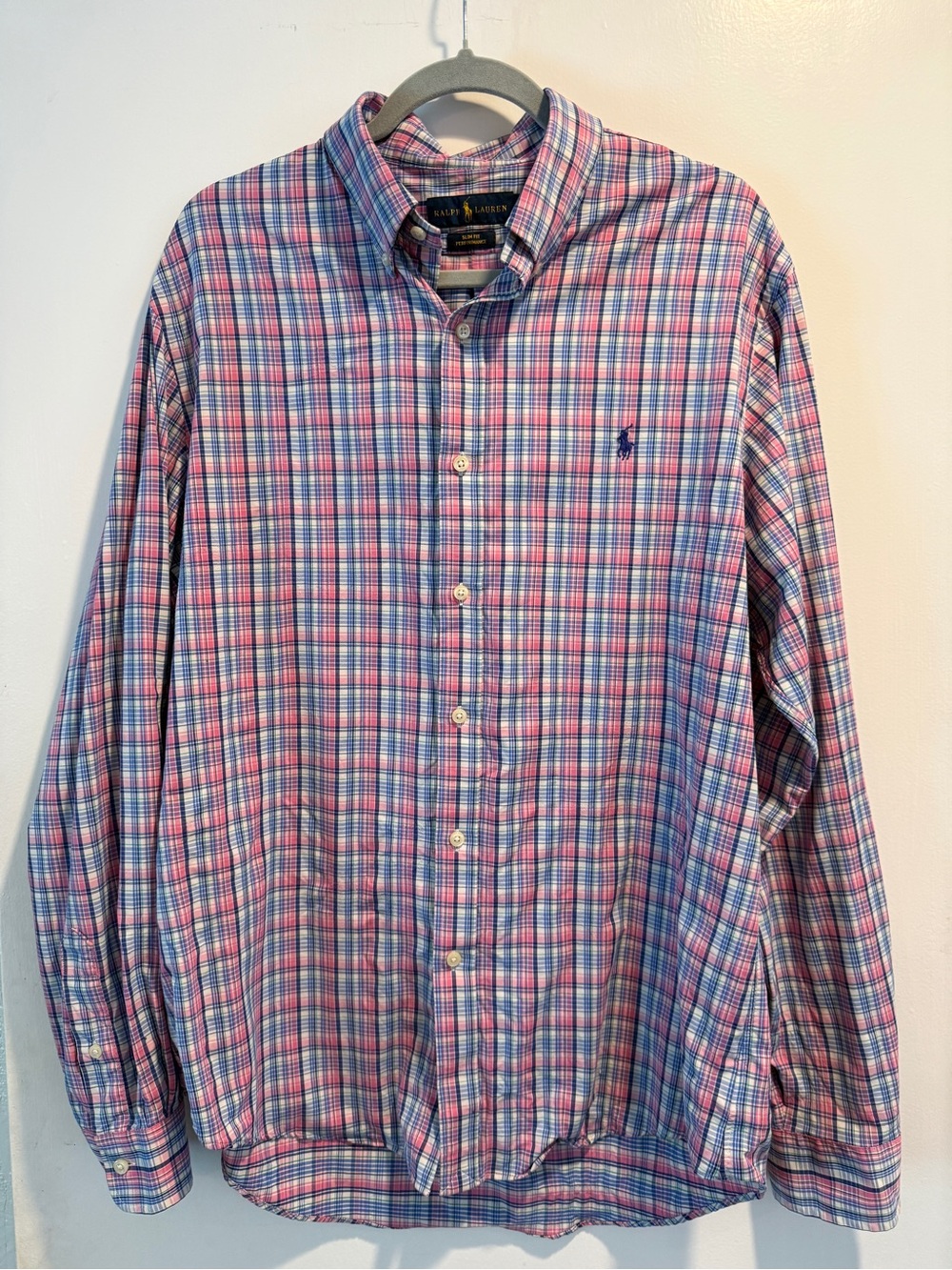 Ralph Lauren Men’s Plaid Button-Down Performance Fabric